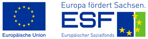 LOGO ESF - Europa fördert Sachsen. Europäische Sozialfonds